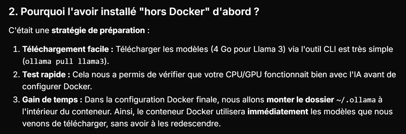 Lumo installation Ollama hors Docker